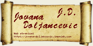 Jovana Doljančević vizit kartica